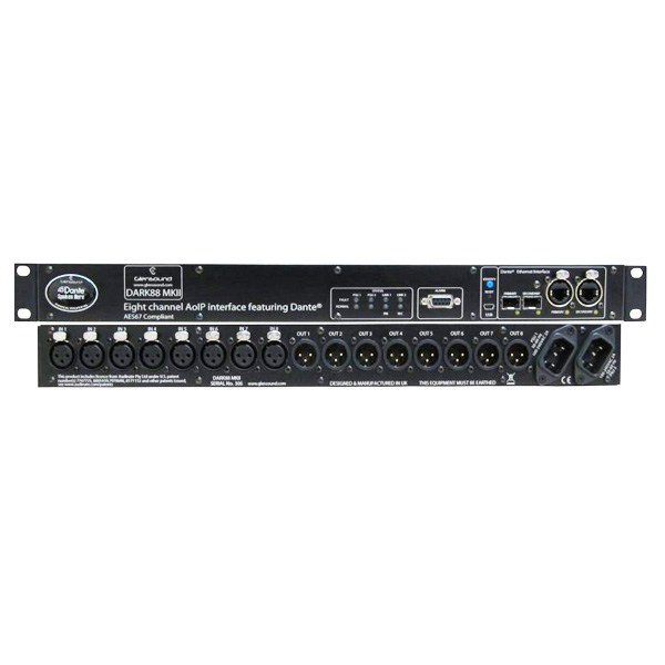 Glensound DARK88 interface Dante 8in/8out analogique