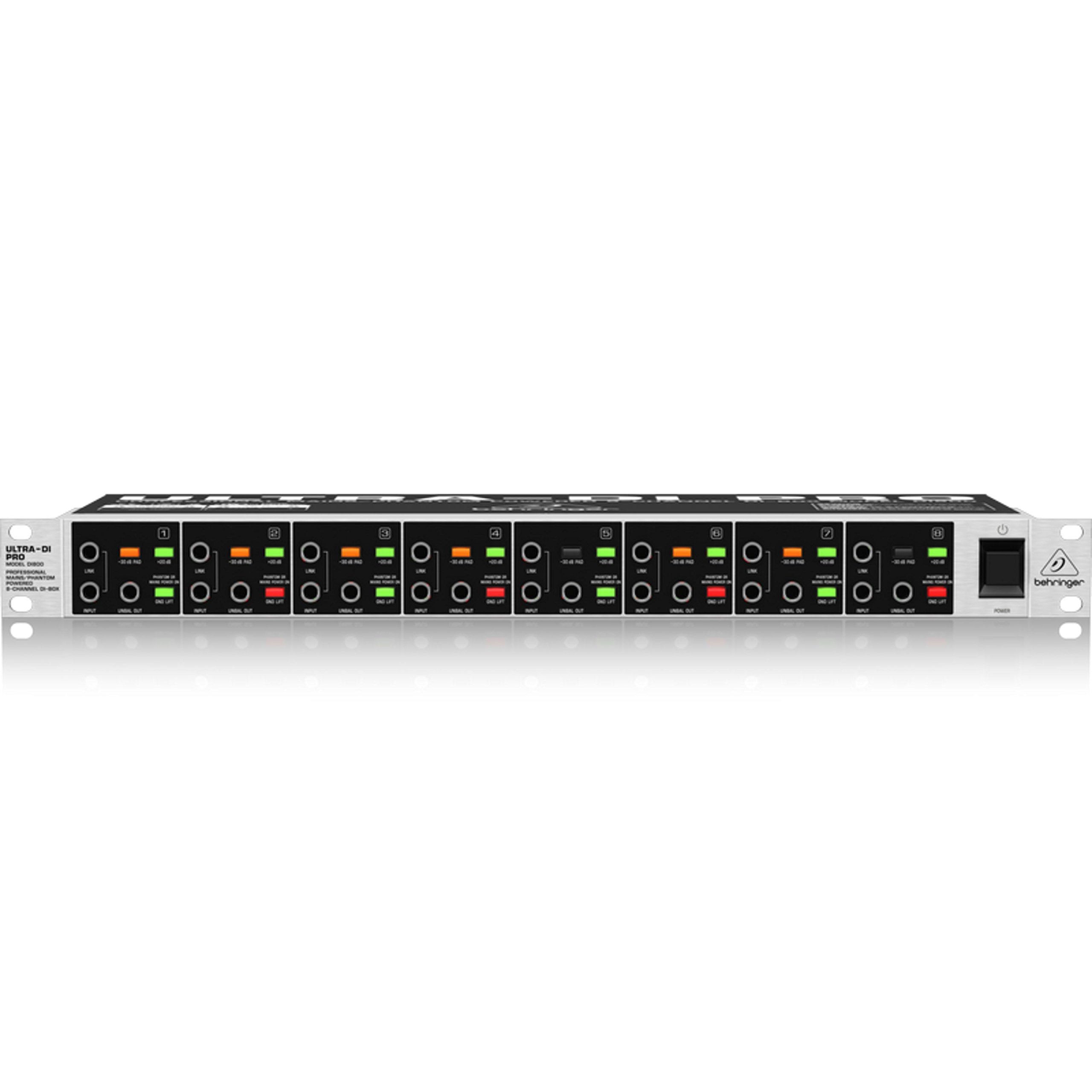 Behringer DI800 Ultra-DI Pro boite DI 8 canaux rack