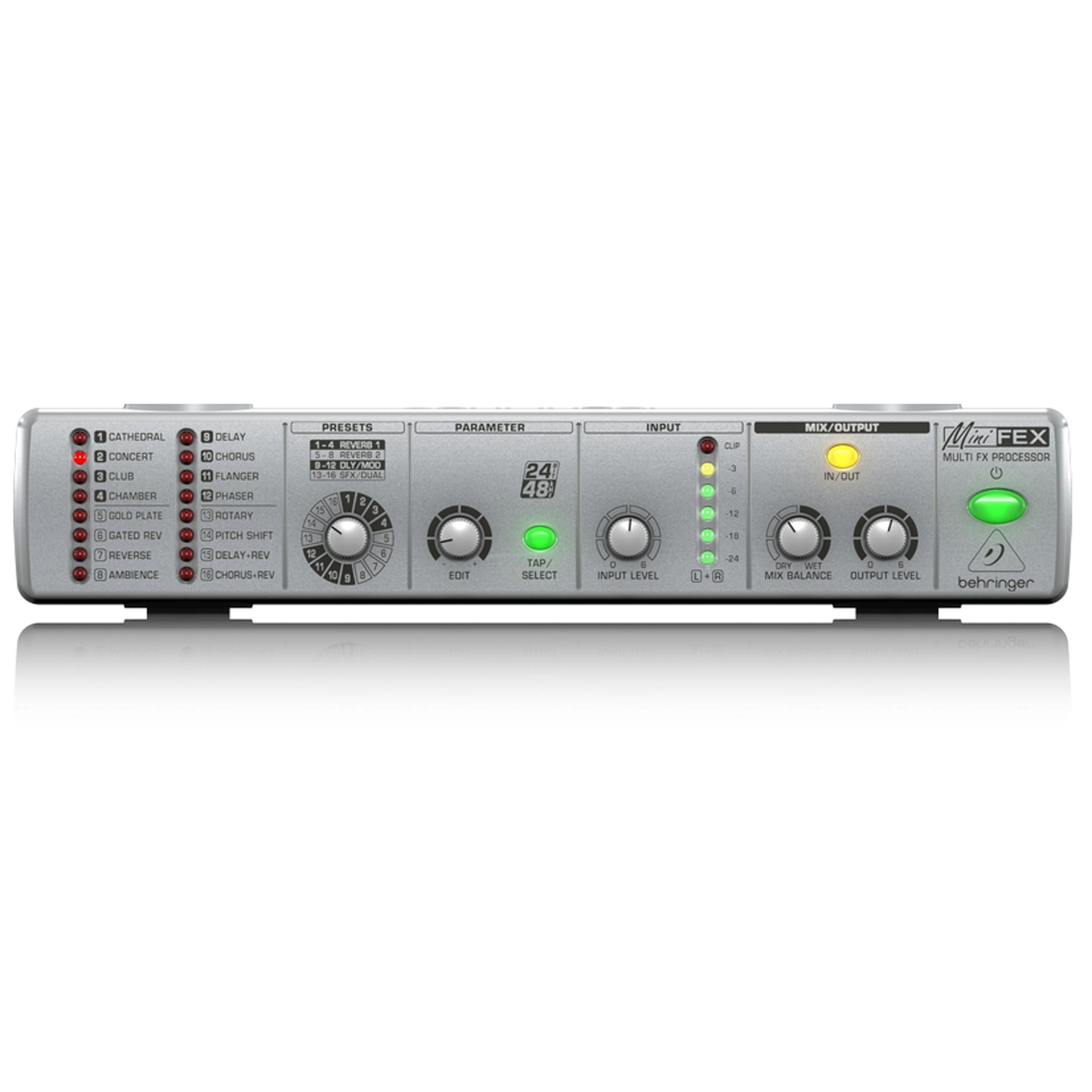 Behringer FEX800 processeur multi-effets 24 bits 16 presets jack