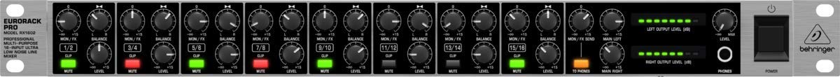 Behringer RX1602 Eurorack mixeur ligne 16 entrées rackable noir