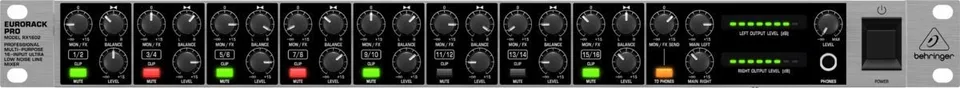 Behringer RX1602 Eurorack mixeur ligne 16 entrées rackable noir