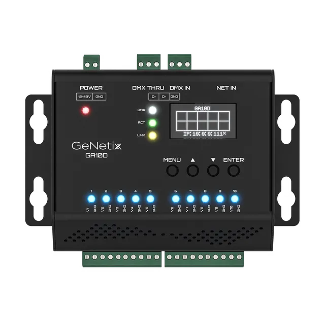 ChamSys GeNetix GA10D convertisseur DMX 0-10V rail DIN