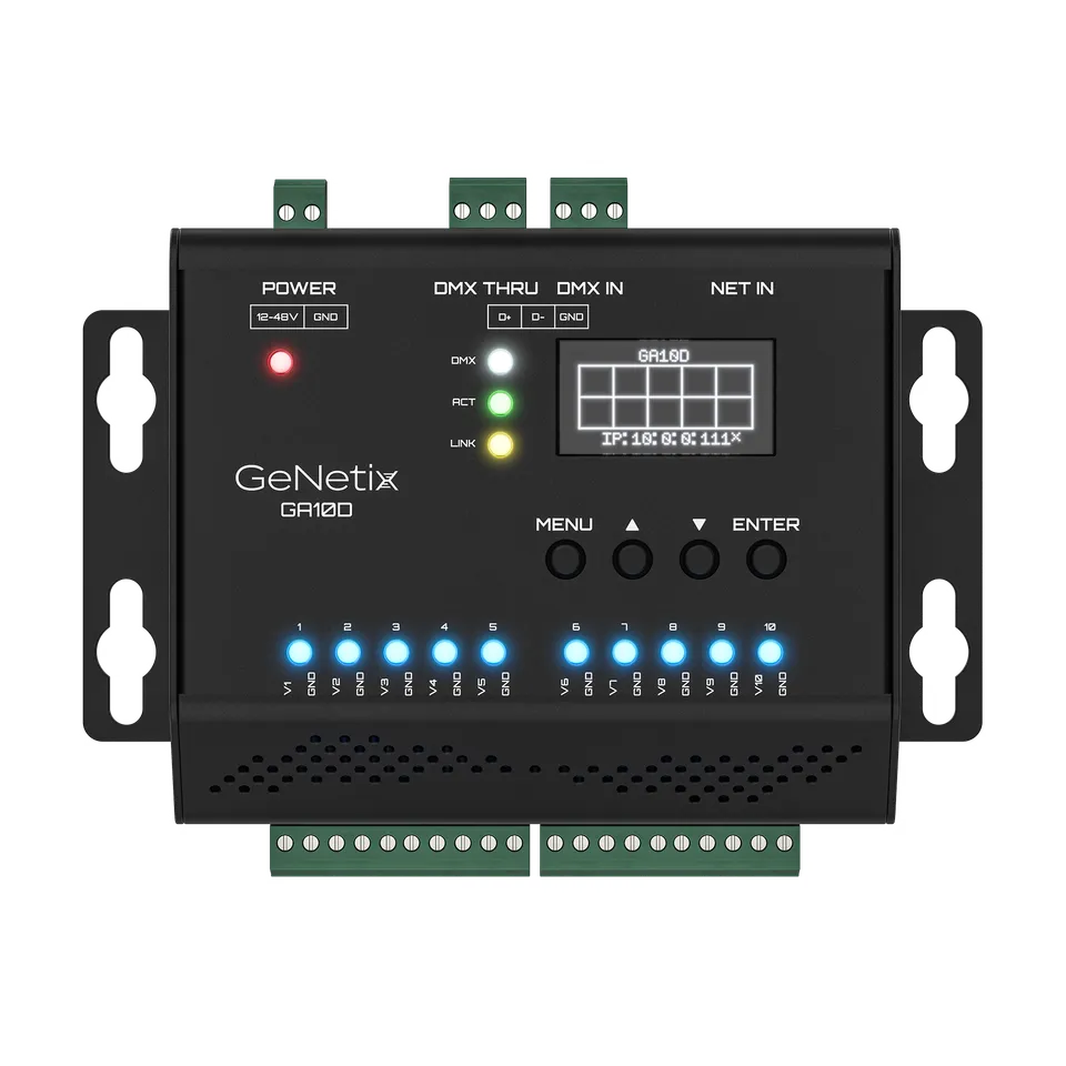 ChamSys GeNetix GA10D convertisseur DMX 0-10V rail DIN