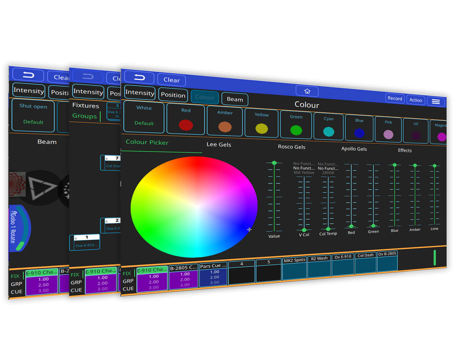 Chamsys QuickQ logiciel lumière Designer Windows Mac