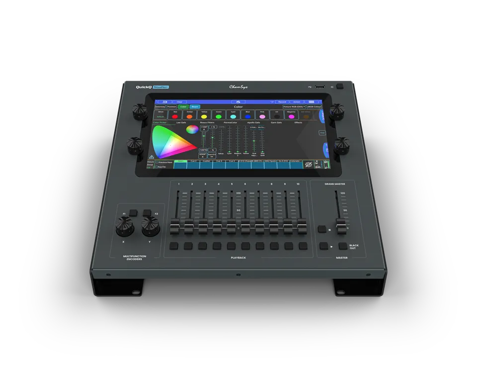 ChamSys QuickQ Studio+ console DMX 4 univers tactile rack