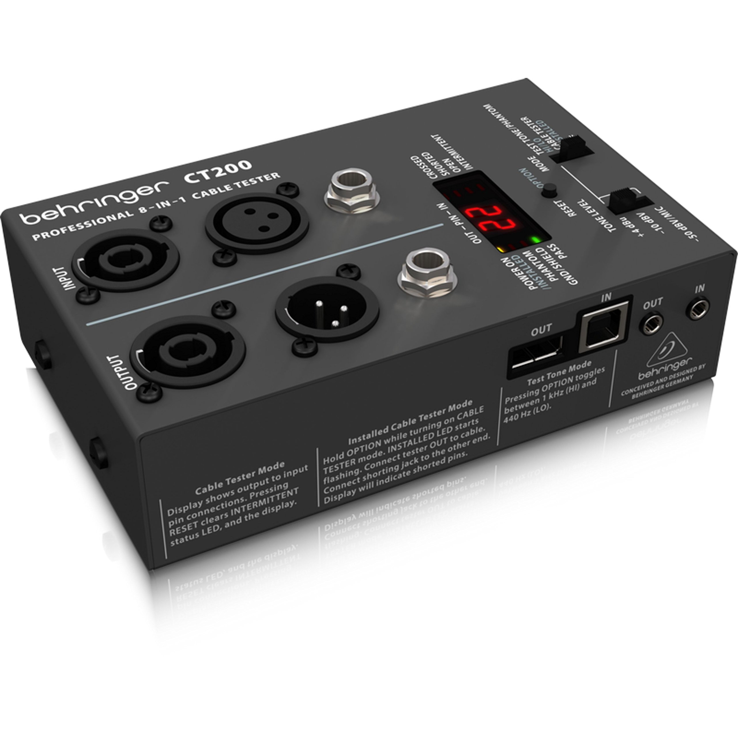 Behringer CT200 testeur câble 8-en-1 CT200