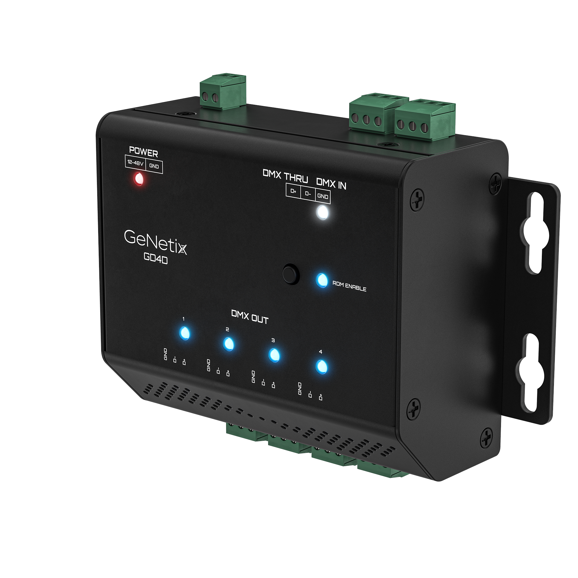 ChamSys GeNetix GD4D splitter DMX 4 ports rail DIN RDM