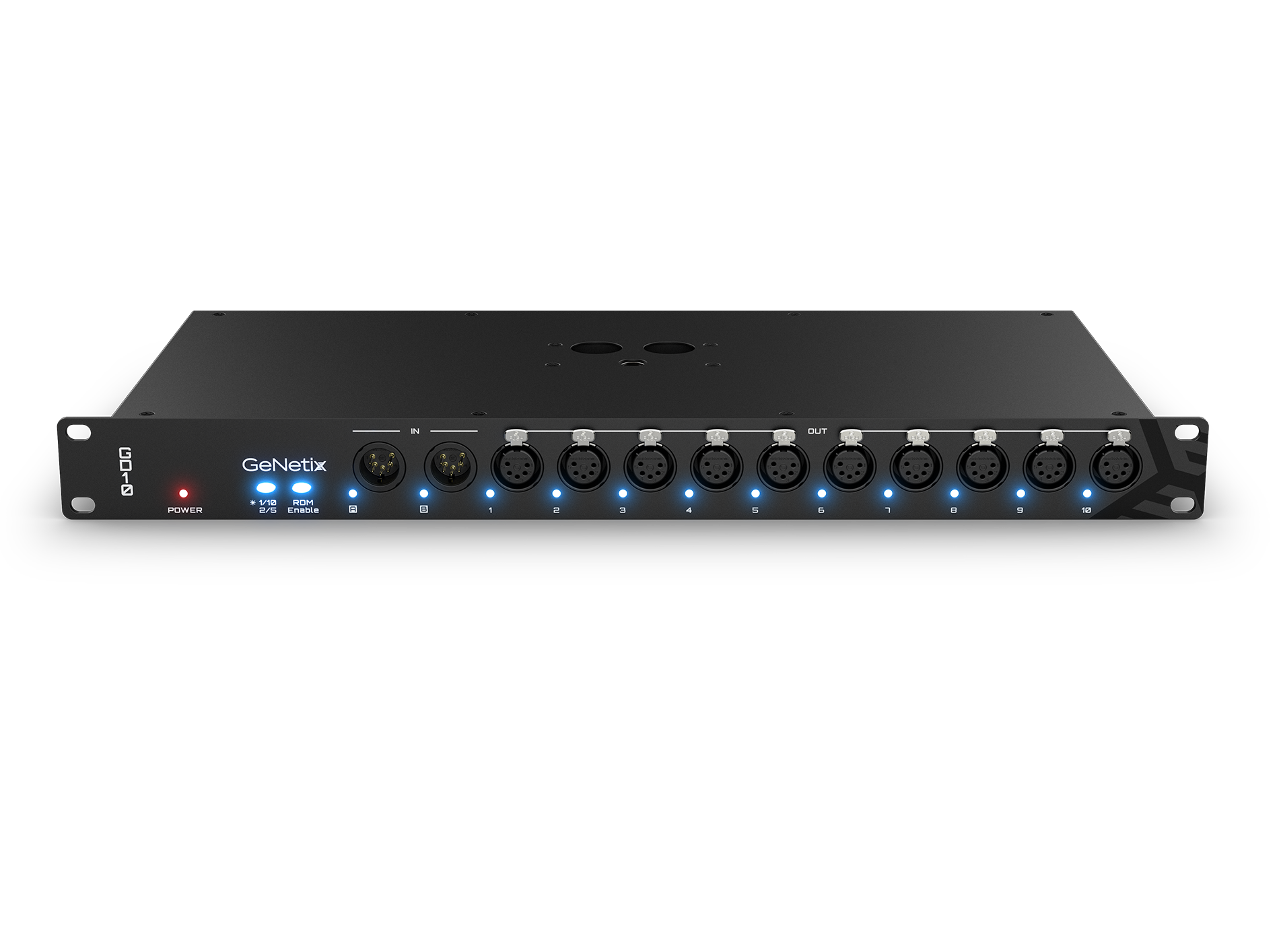 ChamSys GeNetix GD10 Splitter DMX 10 Ports 19" 1U RDM