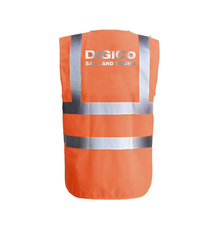 DiGiCo SD-Range Safe and Sound gilet haute visibilité orange