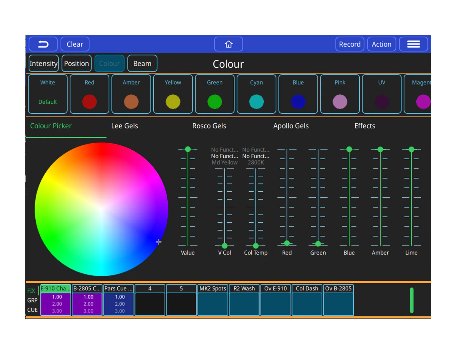 Chamsys QuickQ logiciel lumière Designer Windows Mac