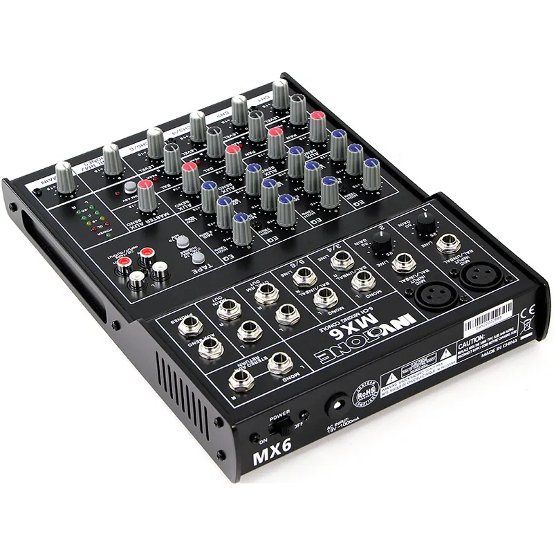 Invotone Mixers MX6 console de mixage 6 voies XLR phantom
