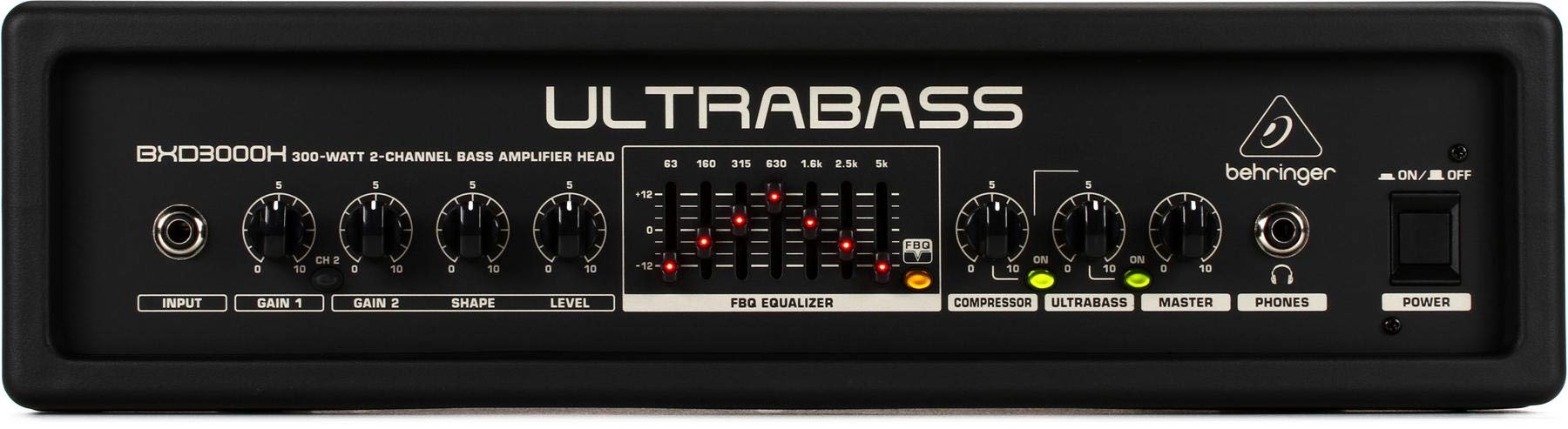 Behringer BXD3000H tête ampli basse 300 W 2 canaux FBQ
