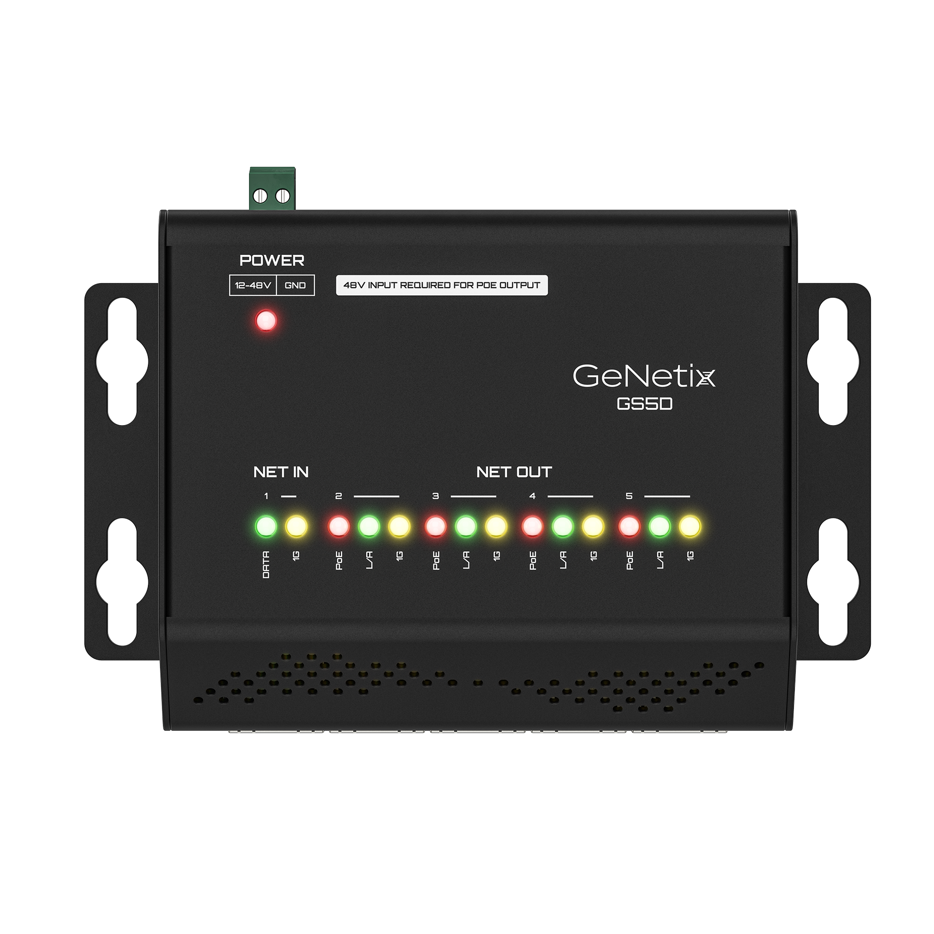 Chamsys GeNetix GS5D switch réseau Gigabit 5 ports PoE DIN