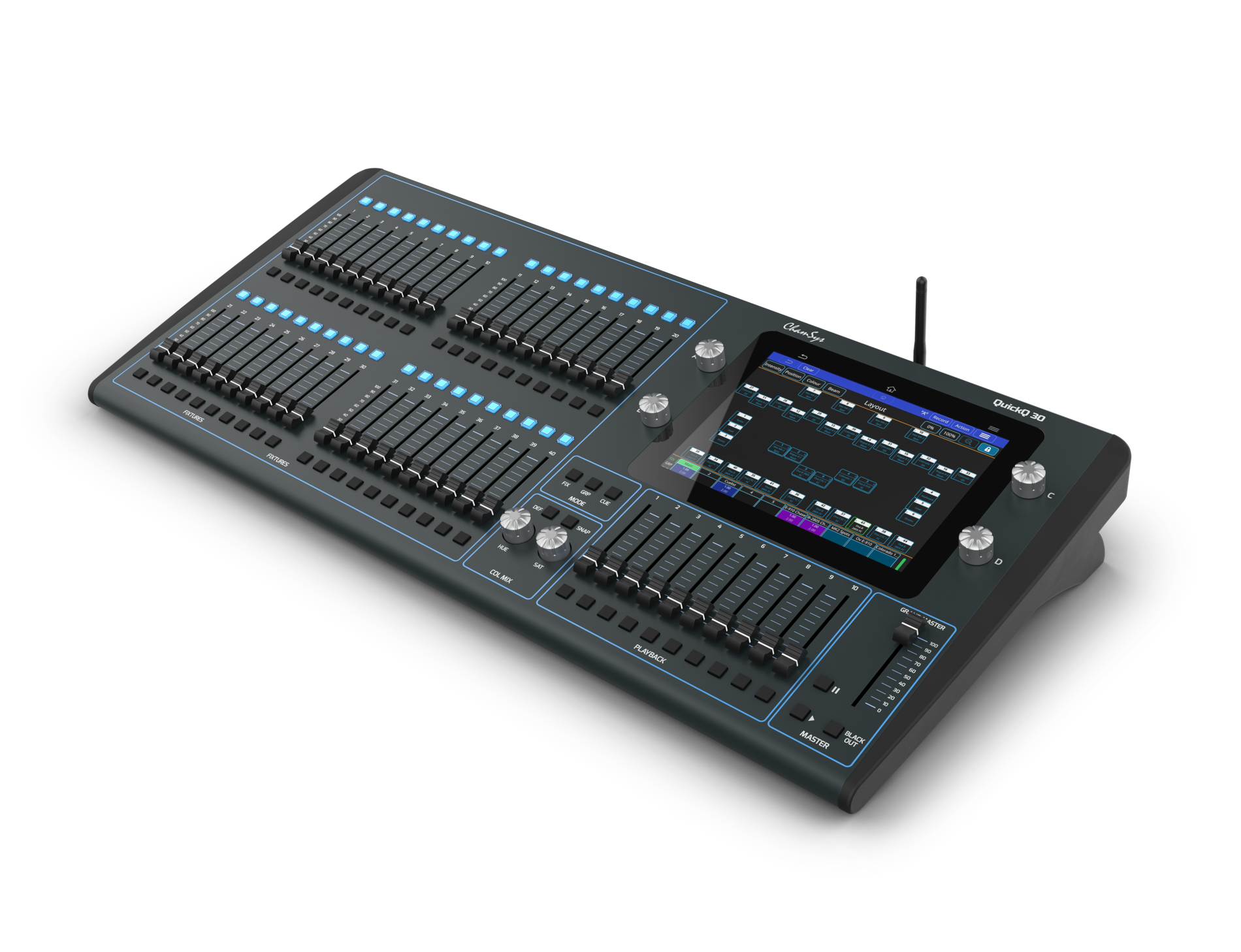 ChamSys QuickQ 30 console DMX tactile 9,7" WiFi RDM