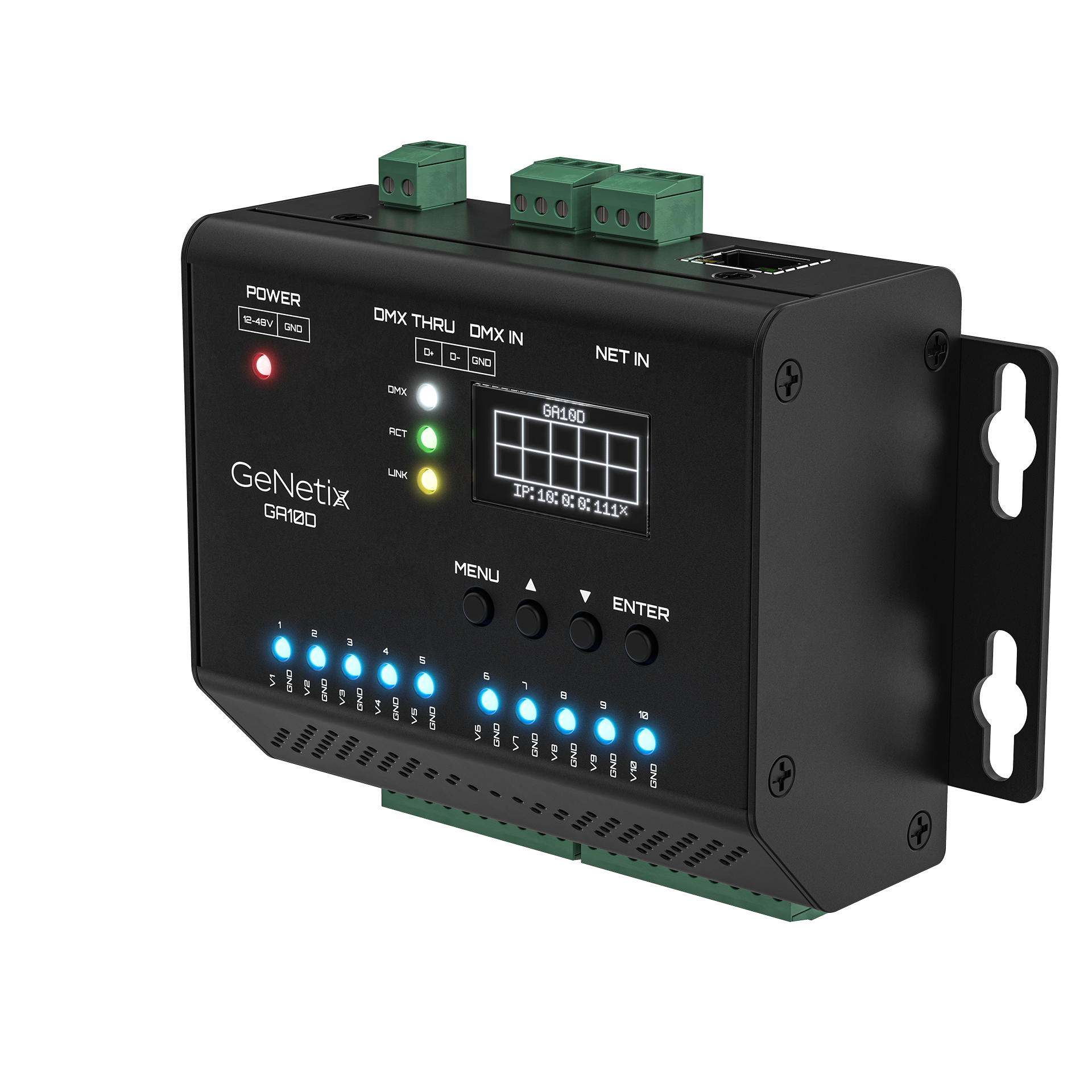 ChamSys GeNetix GA10D convertisseur DMX 0-10V rail DIN