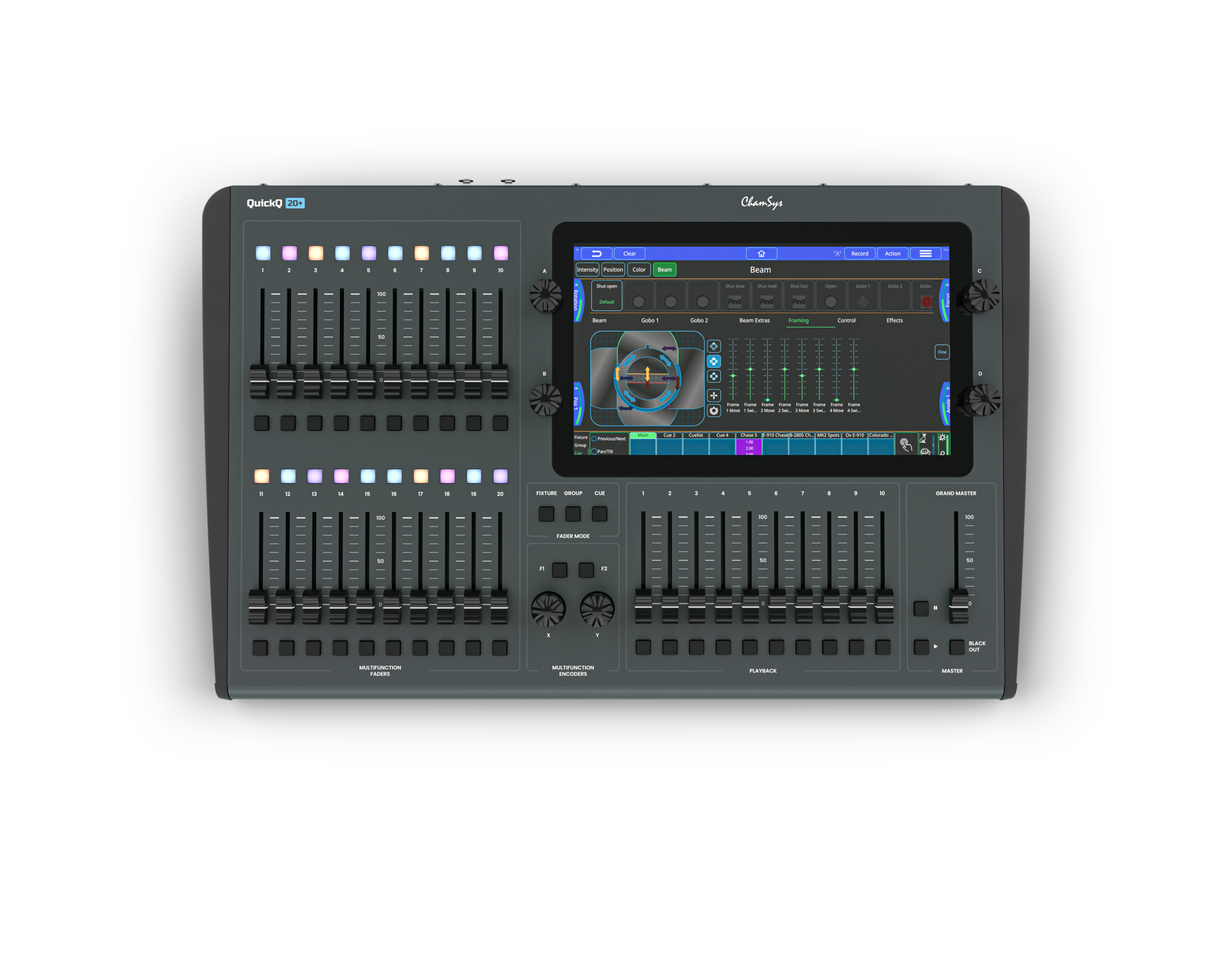 ChamSys QuickQ 20+ console éclairage 2 univers tactile