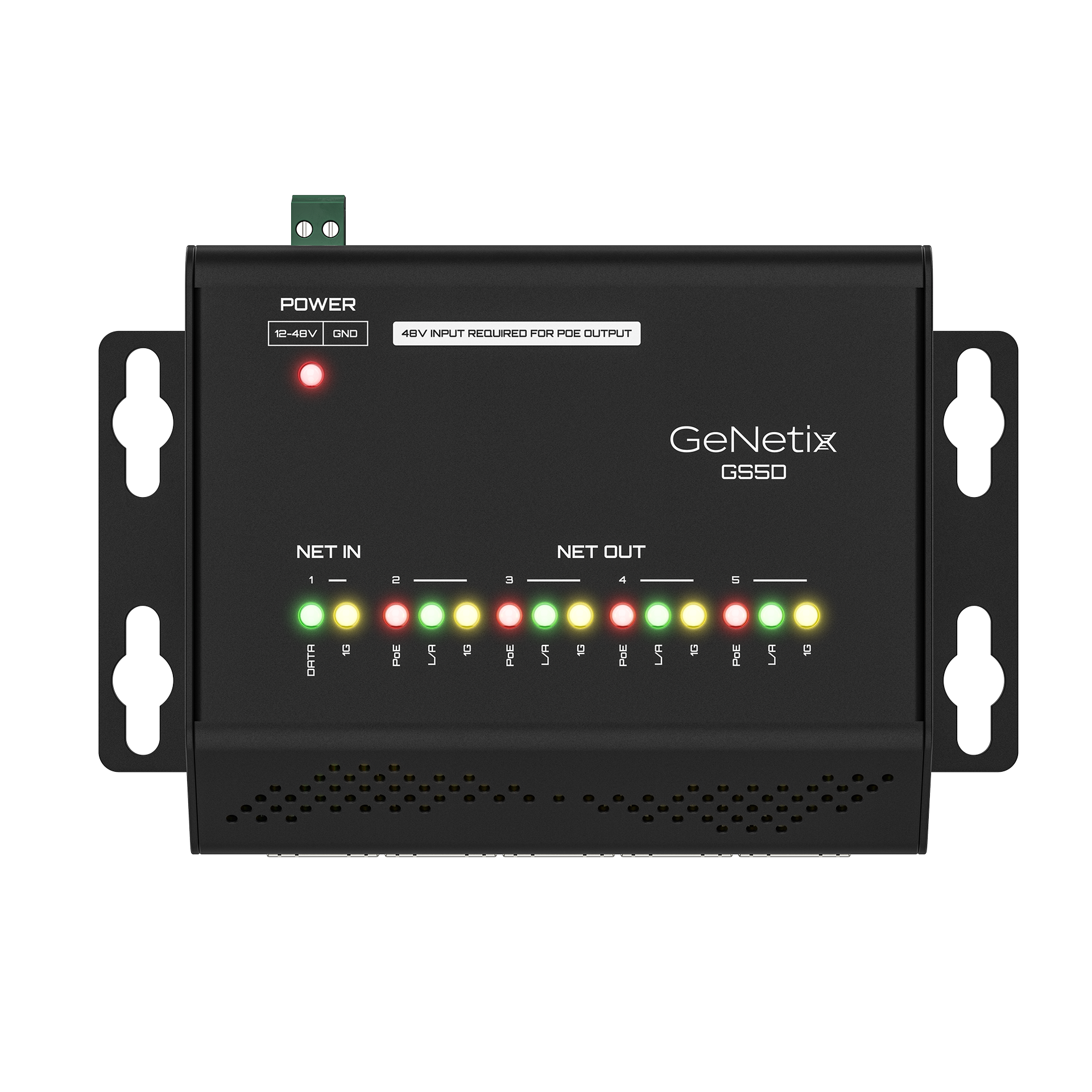 Chamsys GeNetix GS5D switch réseau Gigabit 5 ports PoE DIN