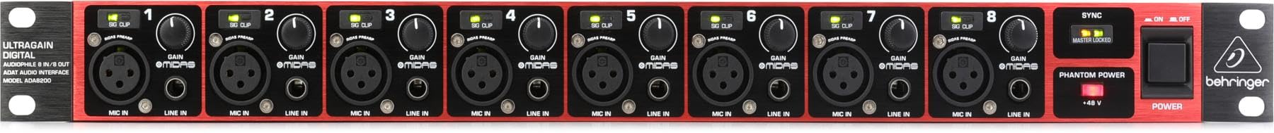 Behringer ADA8200 interface audio ADAT 8 canaux Midas