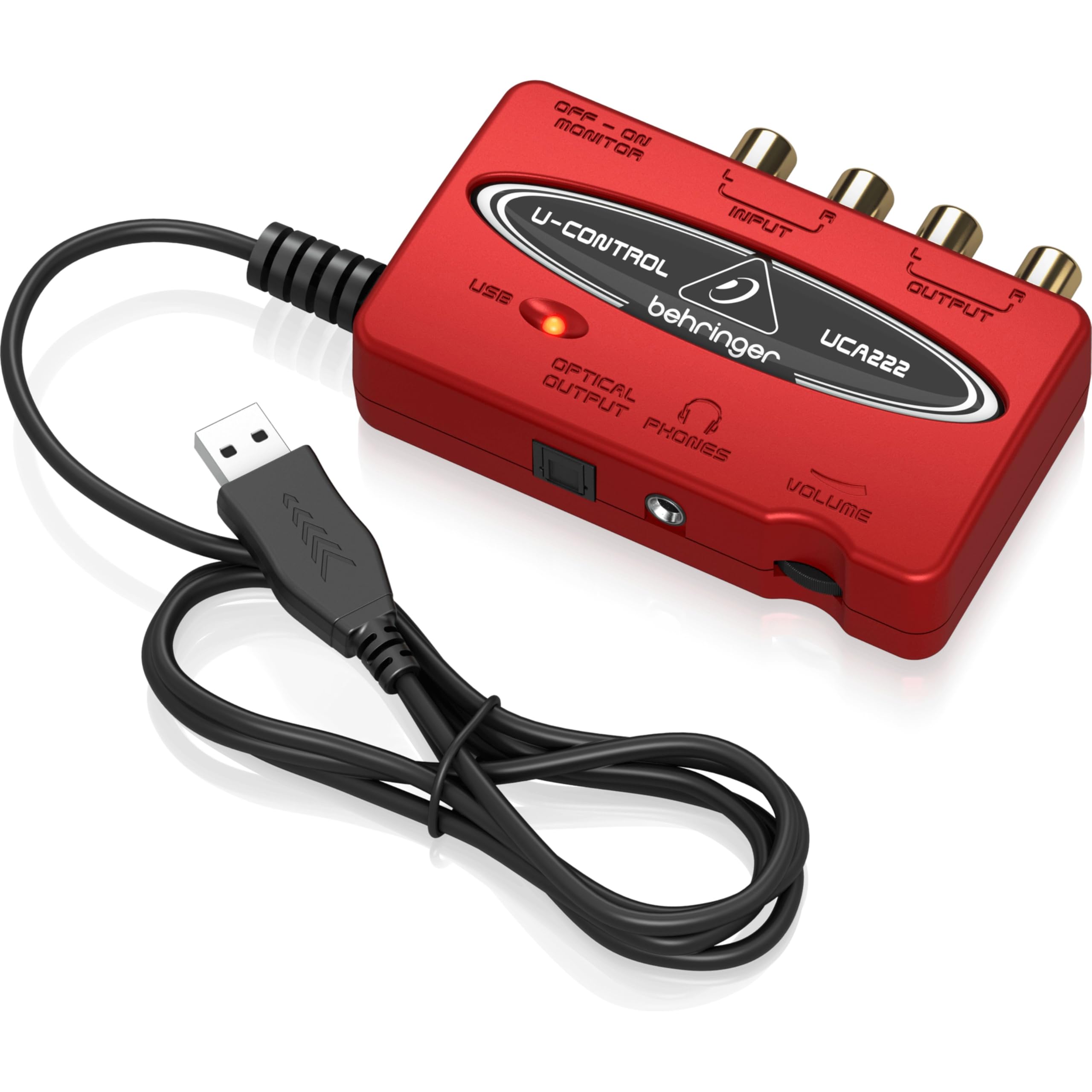 Behringer UCA222 interface audio USB RCA 48 kHz conversion