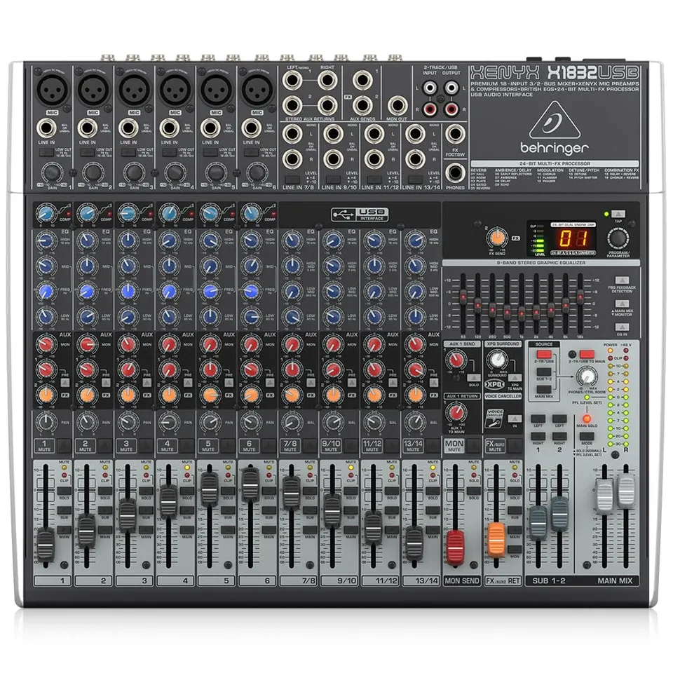 Behringer Xenyx X1832USB table de mixage 18 entrées USB effets