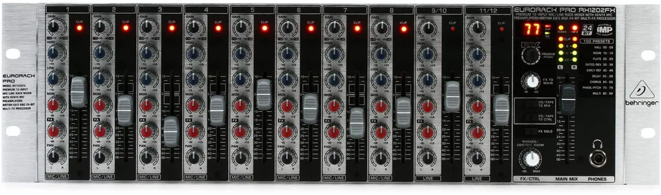 Behringer Eurorack Pro RX1202FX console de mixage 12 canaux