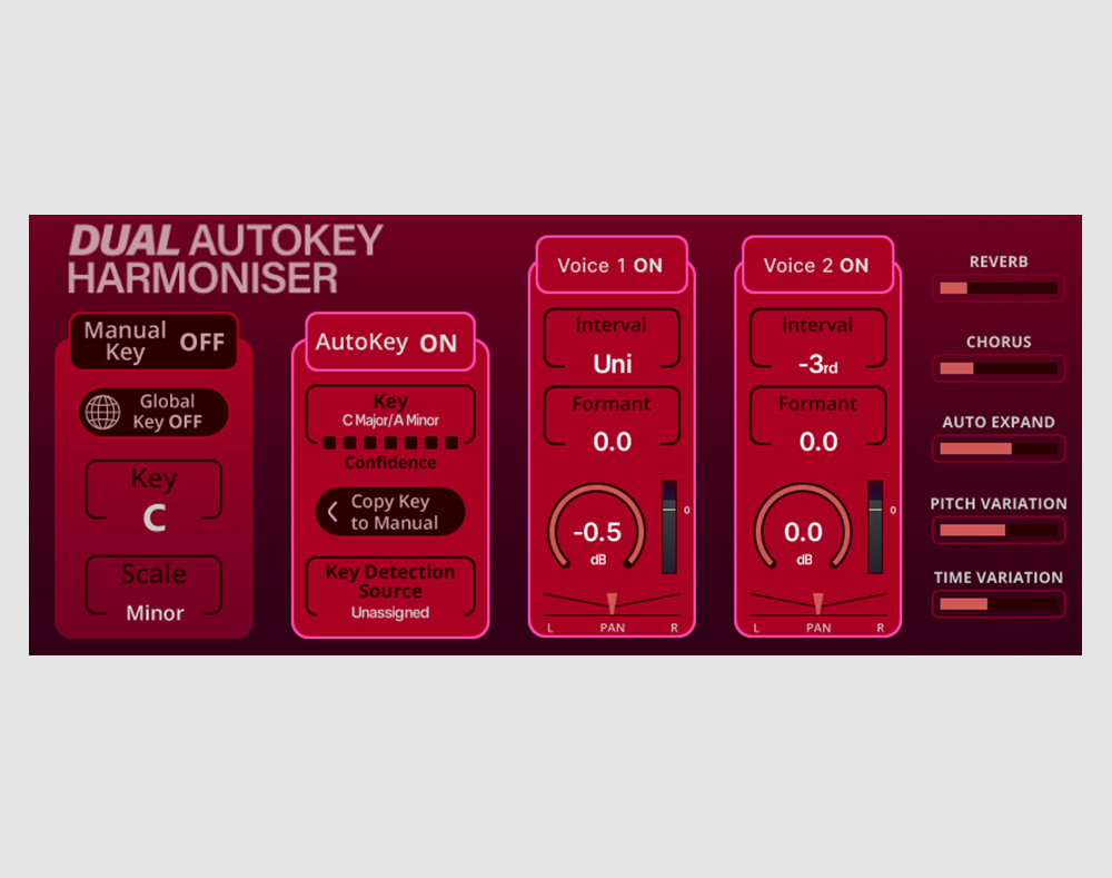 Allen & Heath dLive Dual Auto Key Harmoniser effet vocal