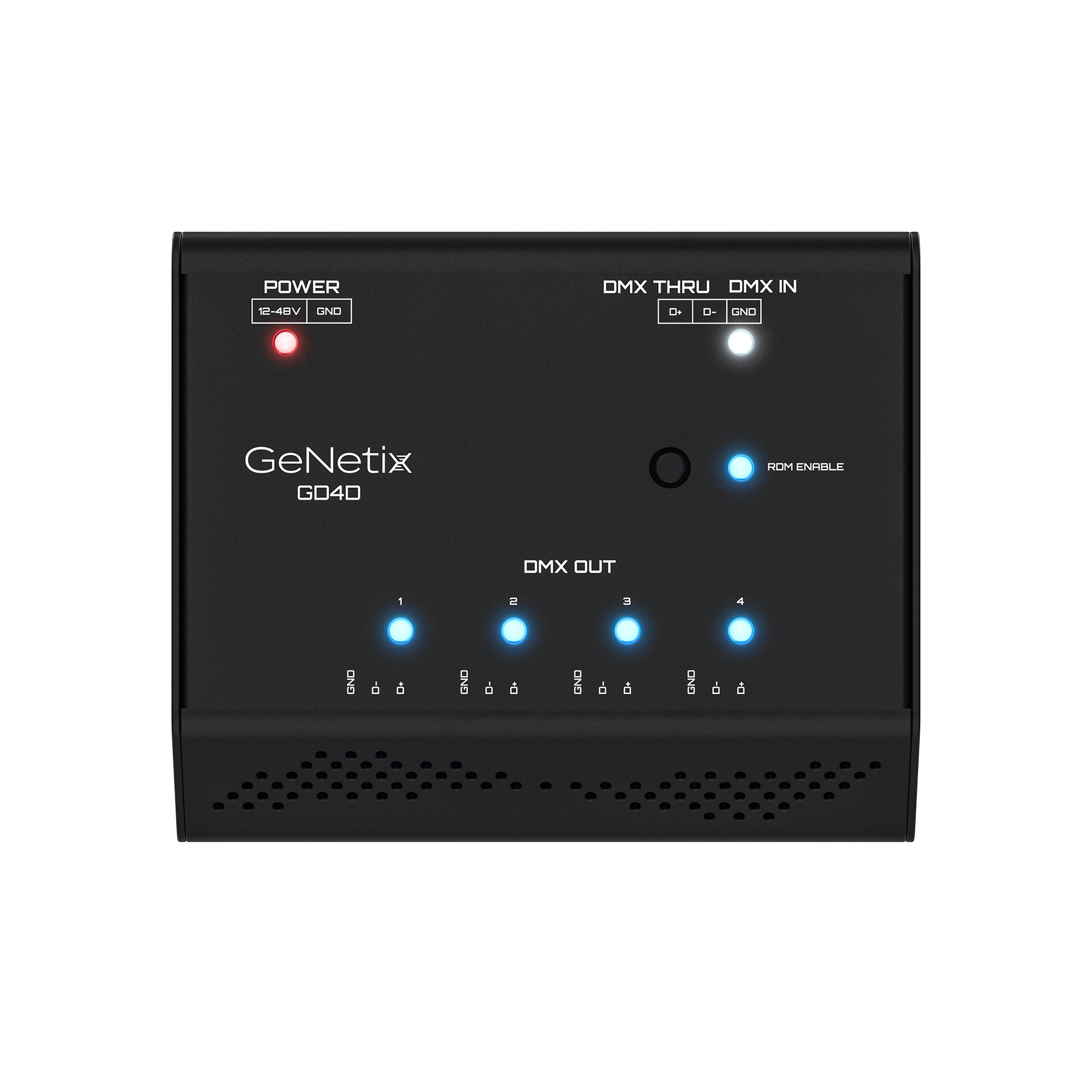 ChamSys GeNetix GD4D splitter DMX 4 ports rail DIN RDM