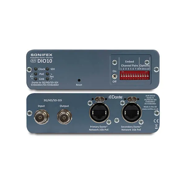 Sonifex AVN-DIO10 embeddeur Dante 16 canaux