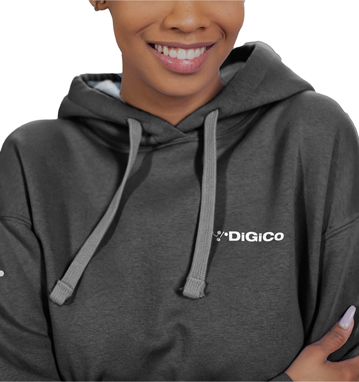 DiGiCo SD-Range Contrast Hoodie sweat capuche brodé coton