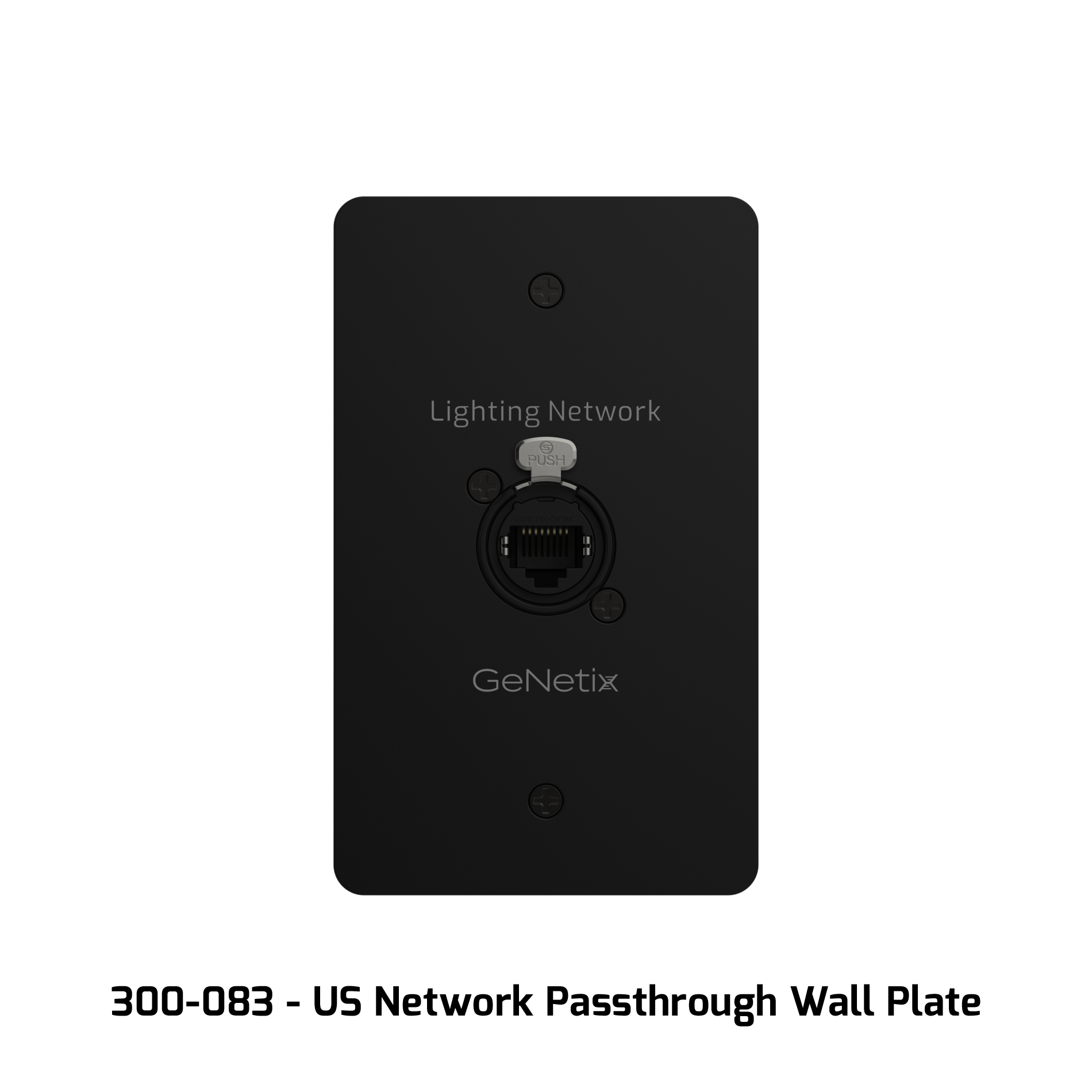 Chamsys GeNetix plaque murale réseau RJ45 CAT6A noire