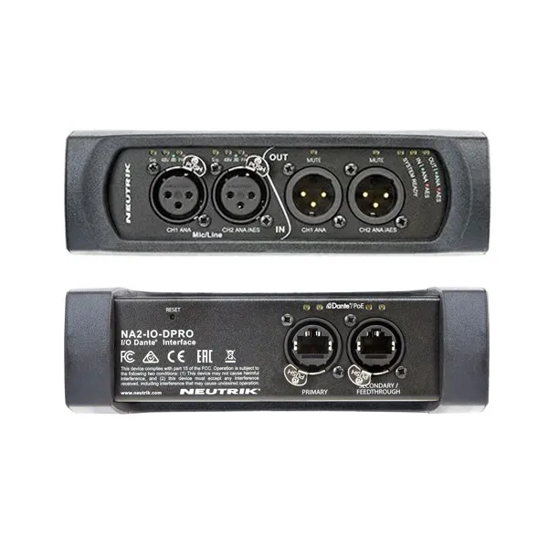 Neutrik NA2-IO-DPRO convertisseur Dante 2x AIO