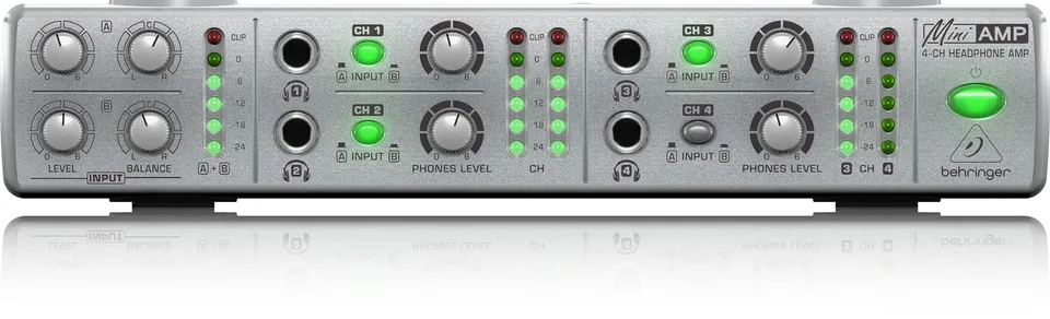 Behringer Miniamp AMP800 amplificateur casque 4 canaux studio
