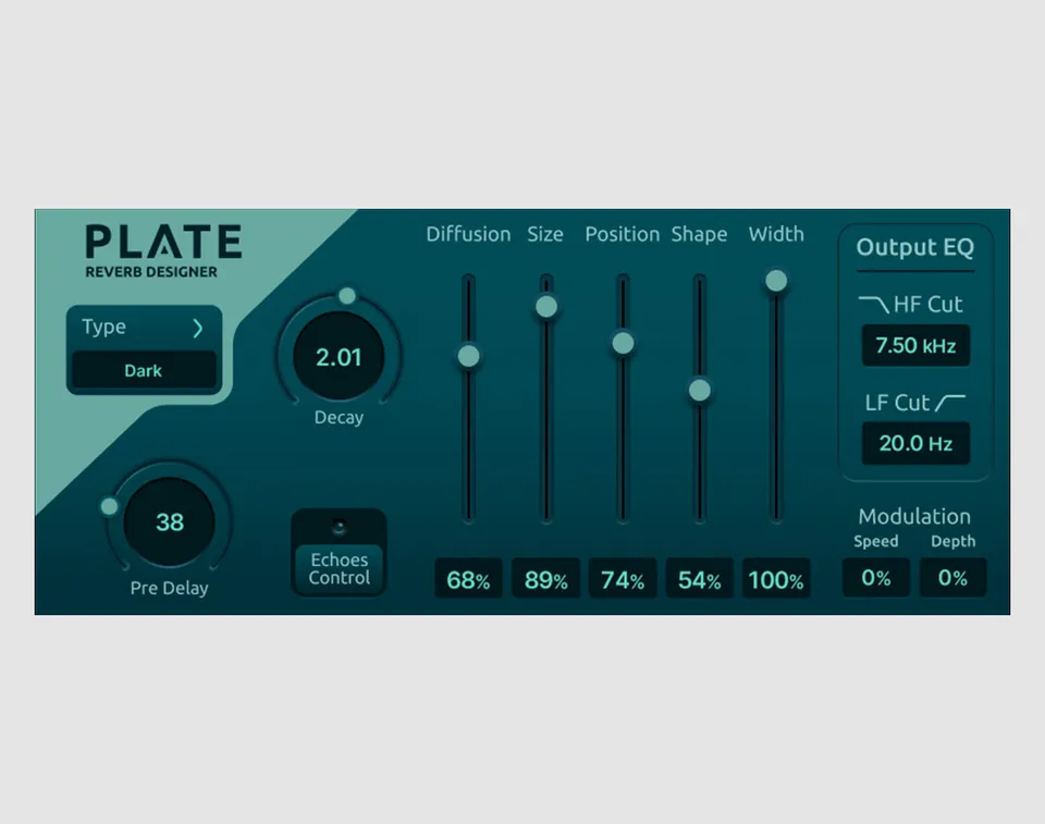 Allen & Heath dLive Plate Reverb effet réverbe 11 modèles