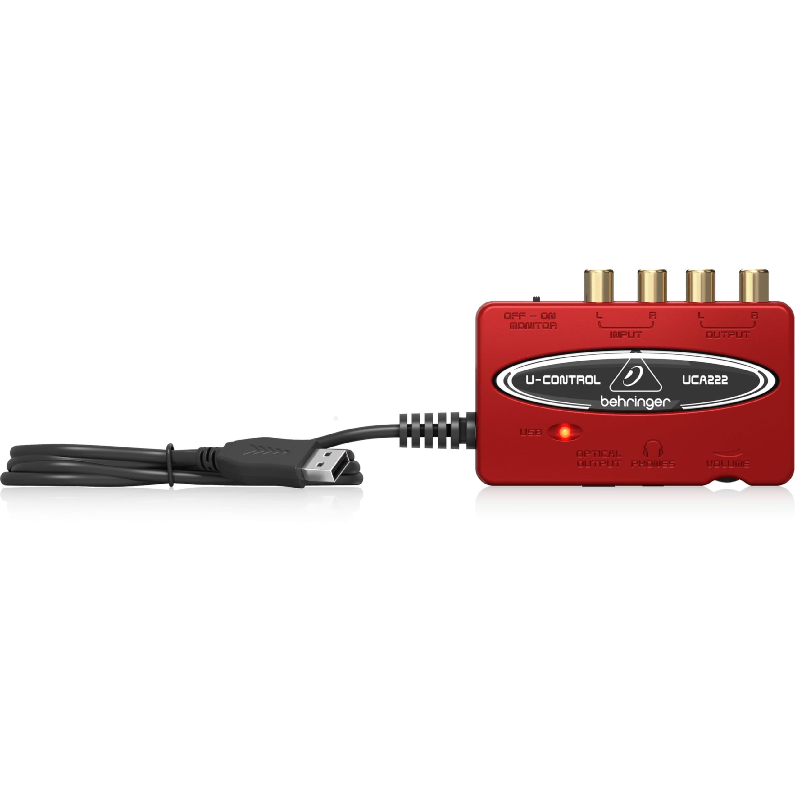 Behringer UCA222 interface audio USB RCA 48 kHz conversion