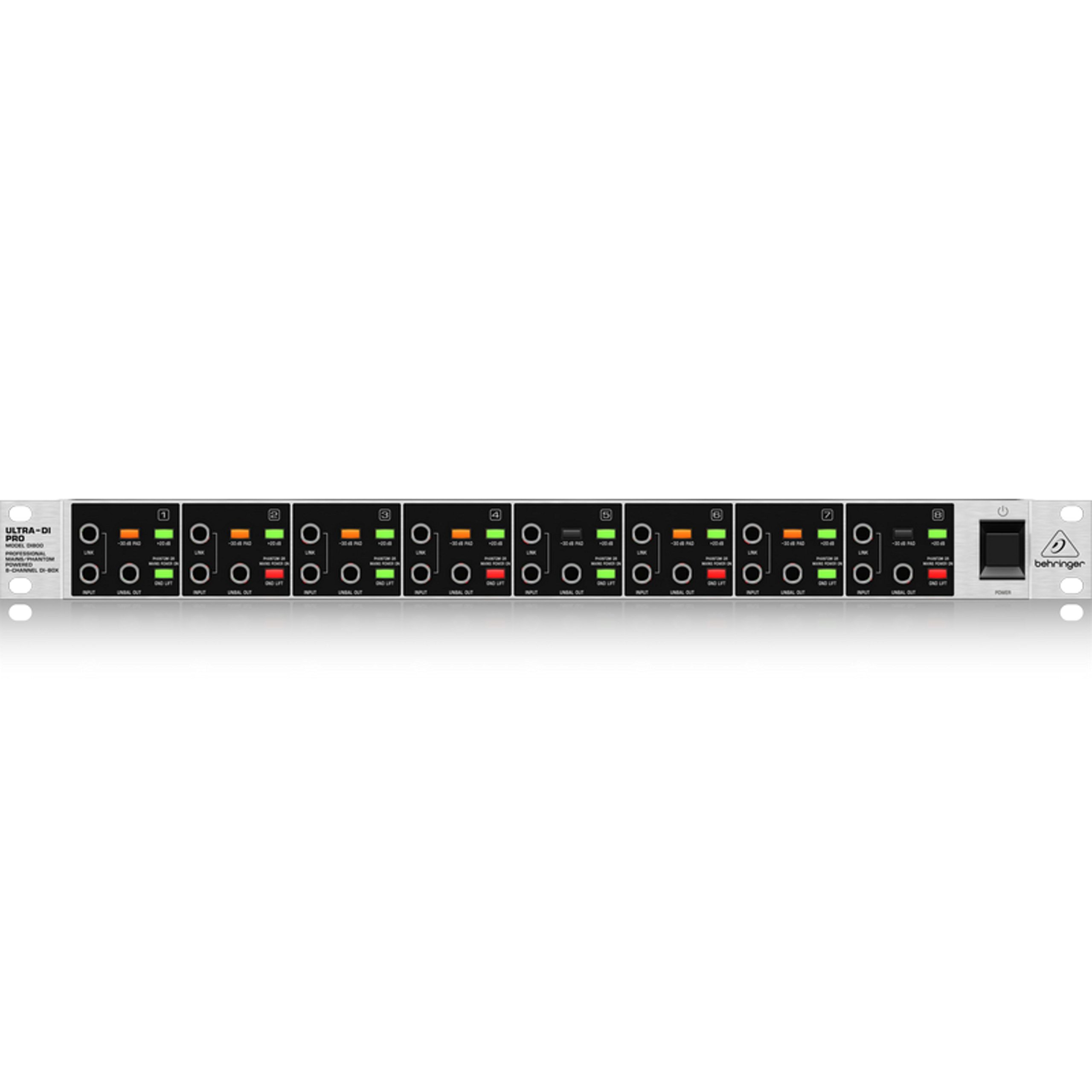 Behringer DI800 Ultra-DI Pro boite DI 8 canaux rack