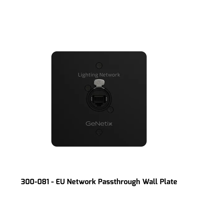 Chamsys GeNetix plaque murale réseau RJ45 CAT6A noire