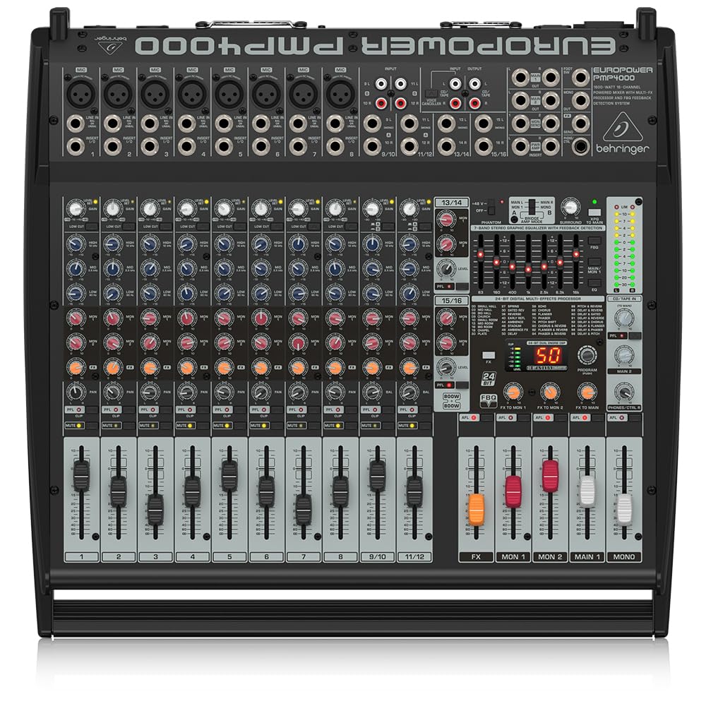 Behringer Europower PMP4000 console de mixage amplifiée 1600W 16 canaux