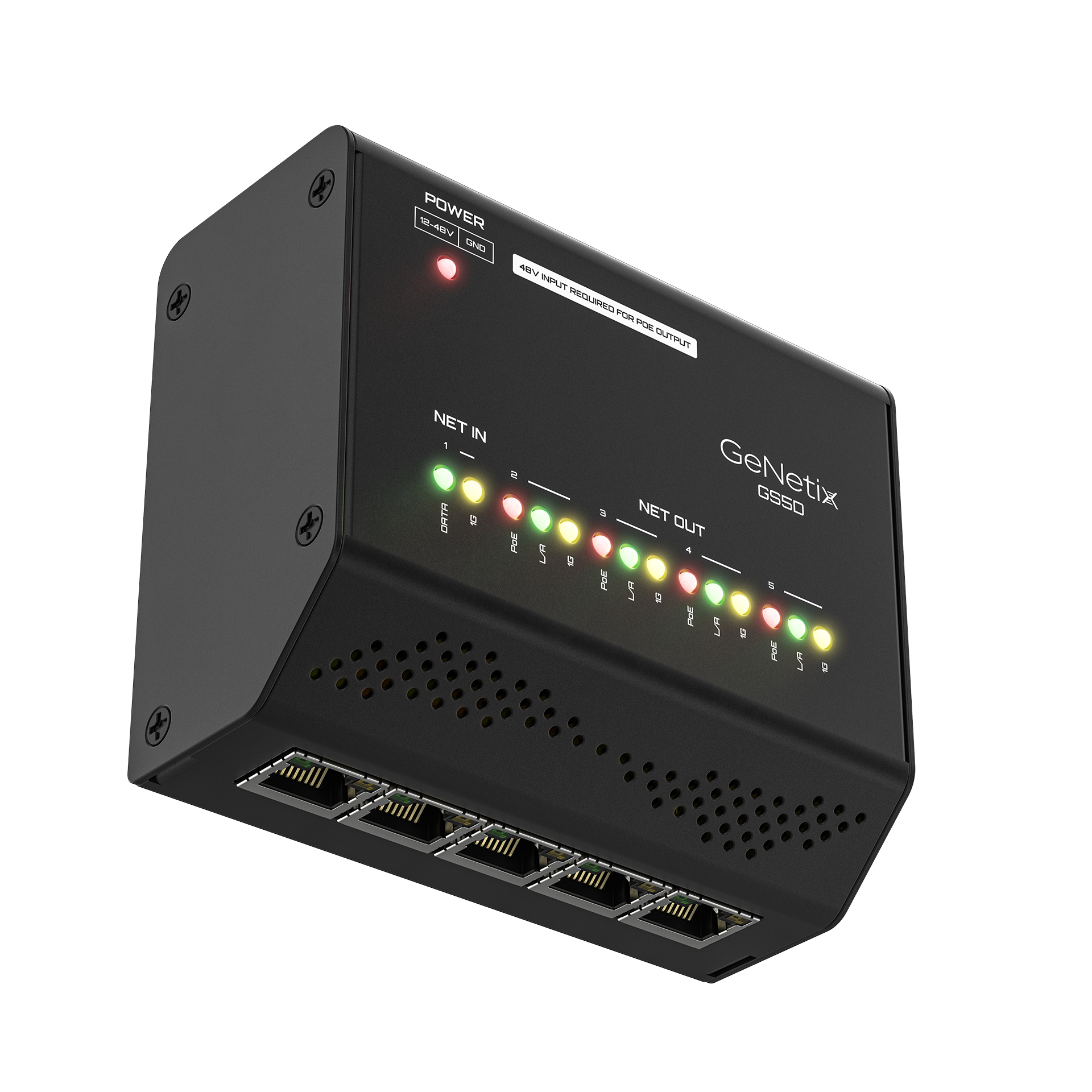 Chamsys GeNetix GS5D switch réseau Gigabit 5 ports PoE DIN