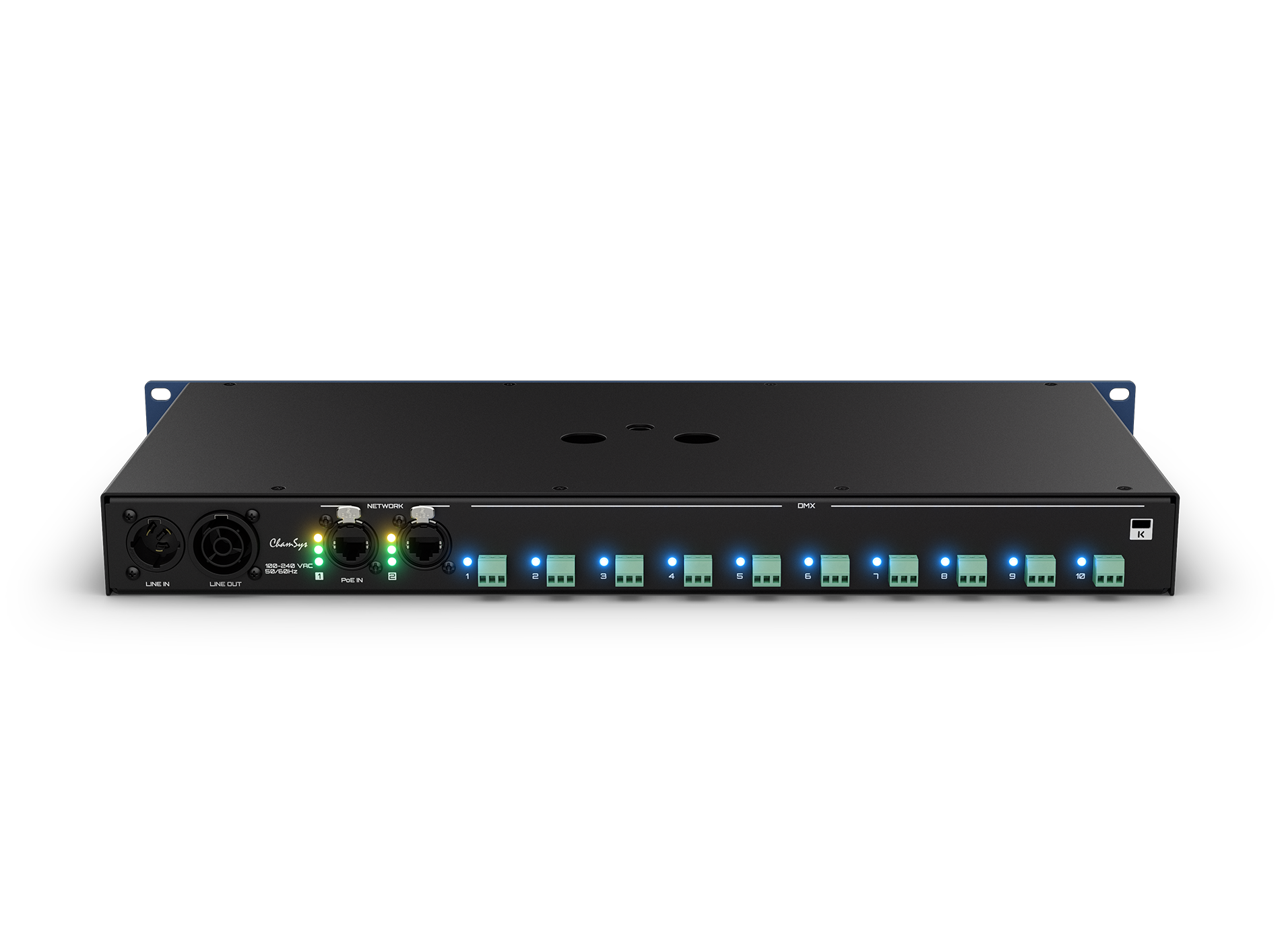 Chamsys GeNetix GN10P node DMX Phoenix PoE timecode MIDI