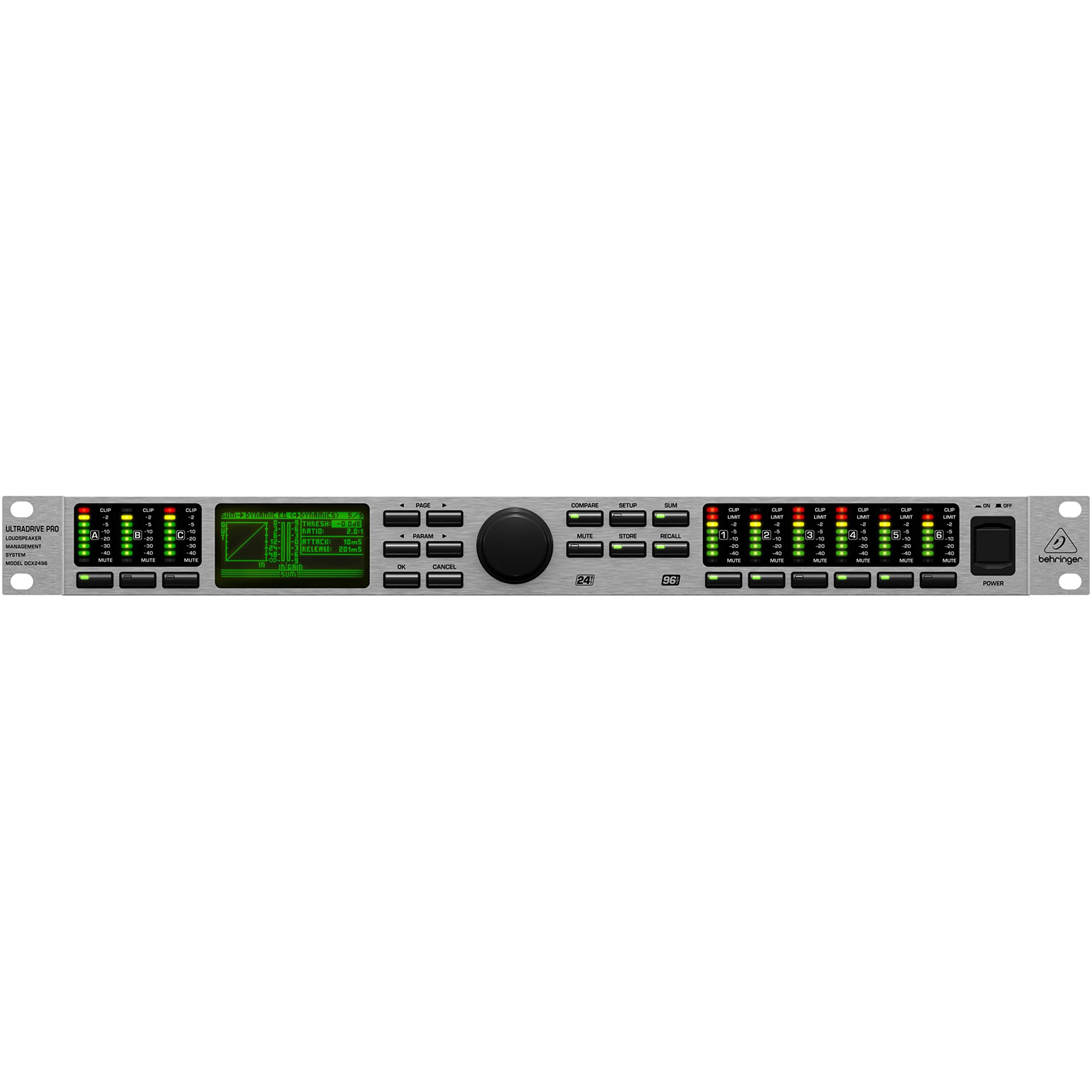 Behringer DCX2496 gestionnaire haut-parleur 24-Bit/96 kHz 6 sorties