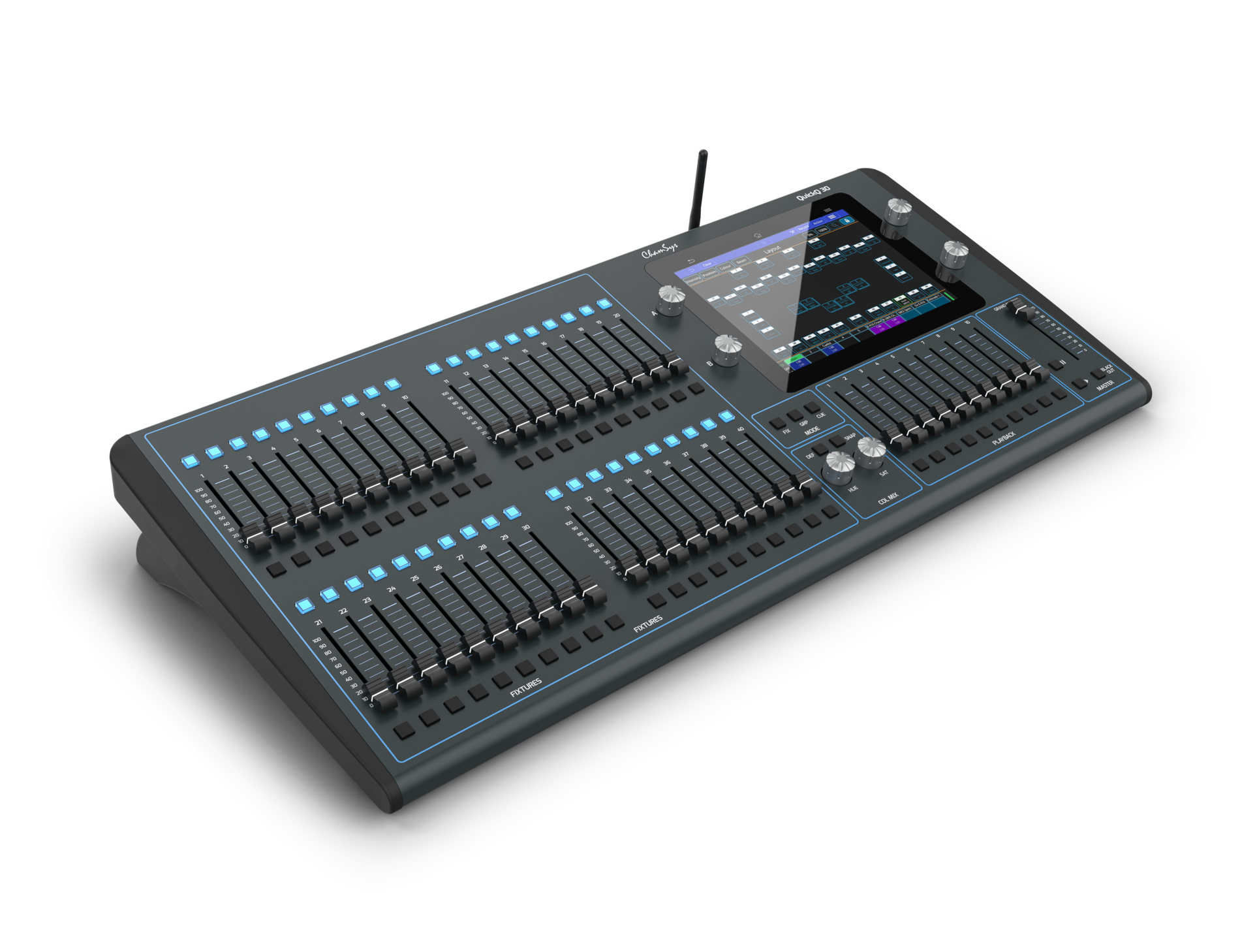 ChamSys QuickQ 30 console DMX tactile 9,7" WiFi RDM