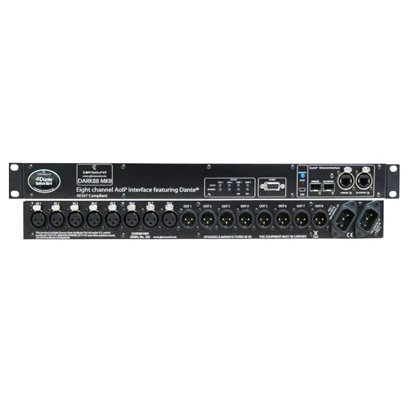 Glensound DARK88 interface Dante 8in/8out analogique