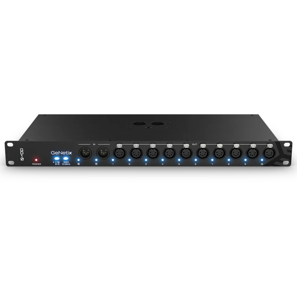ChamSys GeNetix GD10 Splitter DMX 10 Ports 19" 1U RDM