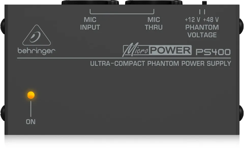 Behringer PS400 alimentation fantôme 48V micro condensateur