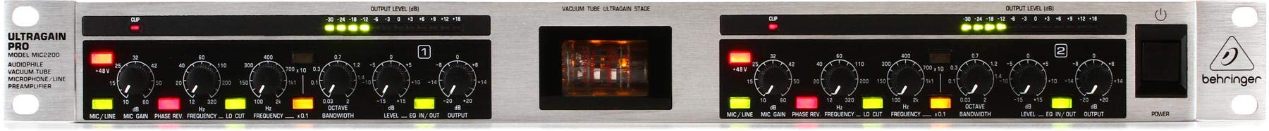 Behringer Mic2200 Ultragain Pro préampli micro 2 canaux à lampe
