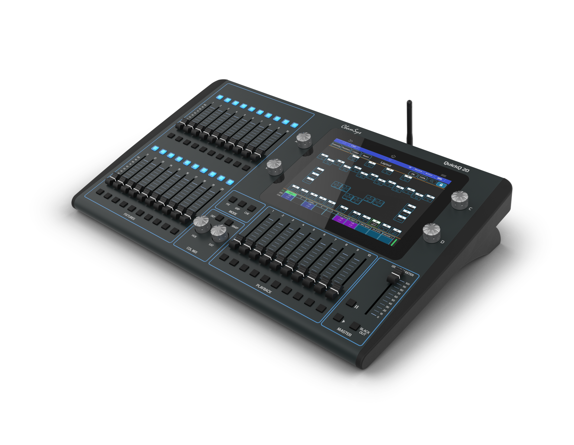 ChamSys QuickQ 20 Console Lumière Tactile 9,7" WiFi RDM