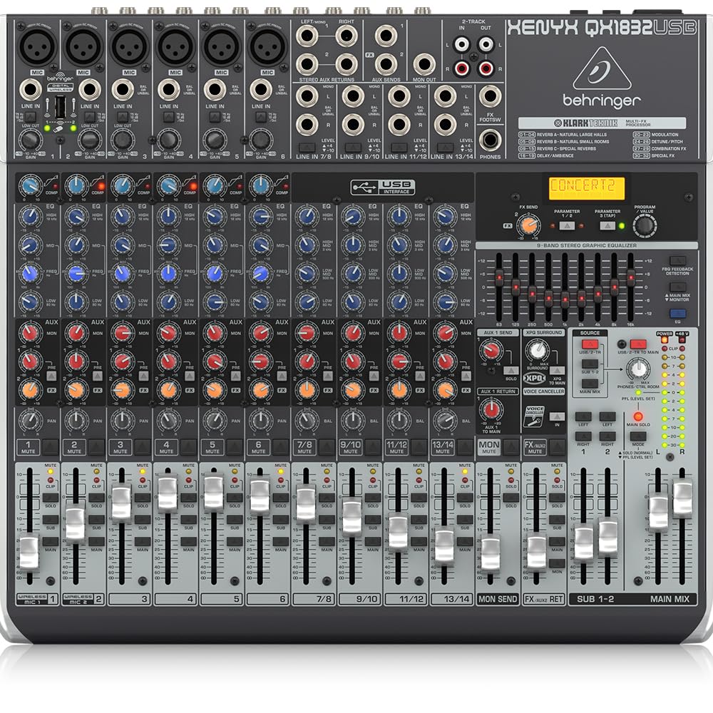 Behringer Xenyx Q802USB table mixage 8 voies USB